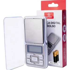 Balança Digital Miniatura Precisa Com Função Tara + 2 Pilhas Capacidade máxima 0.2 kg Cor Prateado
