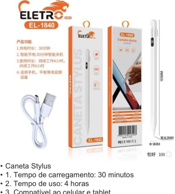 Caneta Touchscreen Stylus Universal Para Celular Tablet iPad EL-1840