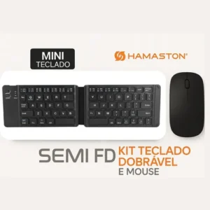 Mini Teclado Dobrável E Mouse Portátil Bluetooth Touch h´maston JP107