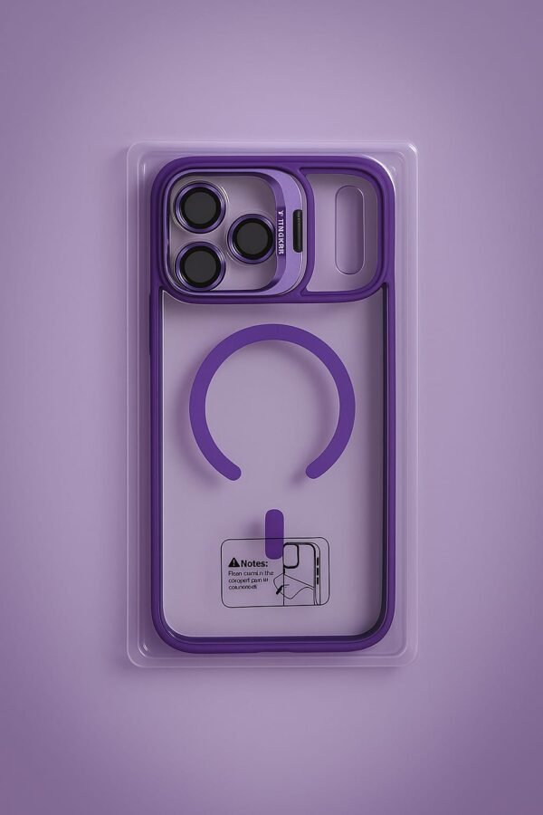 Capa MagSafe Com Suporte e Kit de Proteção de Lente de Câmera Disponível Iphone 17 até 17 pro max