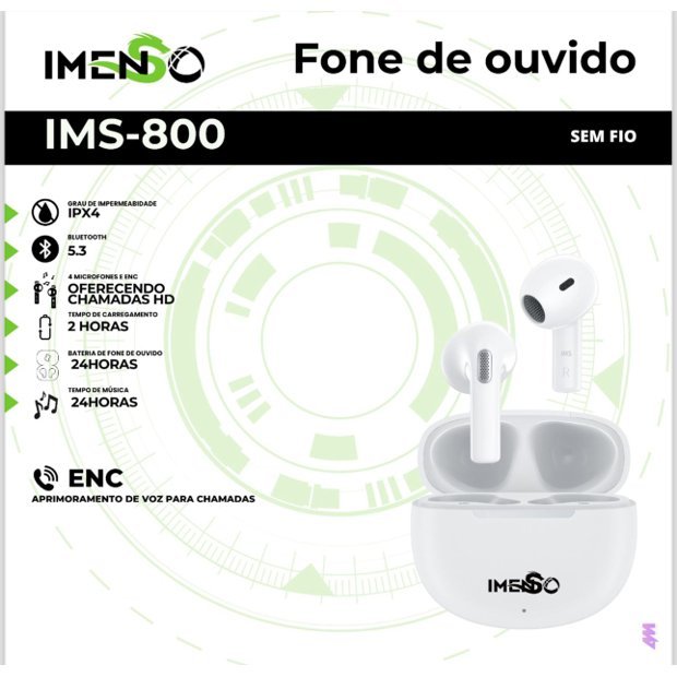FONE DE OUVIDO IMS-800 SEM FIO