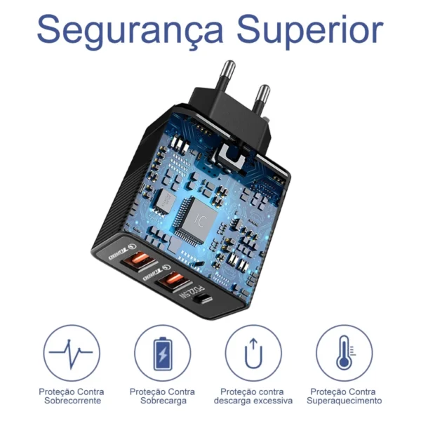 H'maston LR-13 Carregador 67.5W PD22.5W QC3.0 Fonte Tomada Rápida Carregar Celular Portátil Usb e Tipo-c - Imagem 3