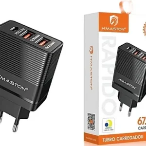 H'maston LR-13 Carregador 67.5W PD22.5W QC3.0 Fonte Tomada Rápida Carregar Celular Portátil Usb e Tipo-c