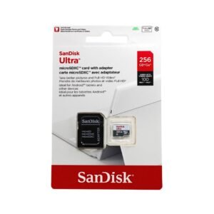 Cartão de Memória SanDisk Micro SD 256GB UHS-I Classe 10 com Adaptador - SDSQUNR-256G-GN6TA